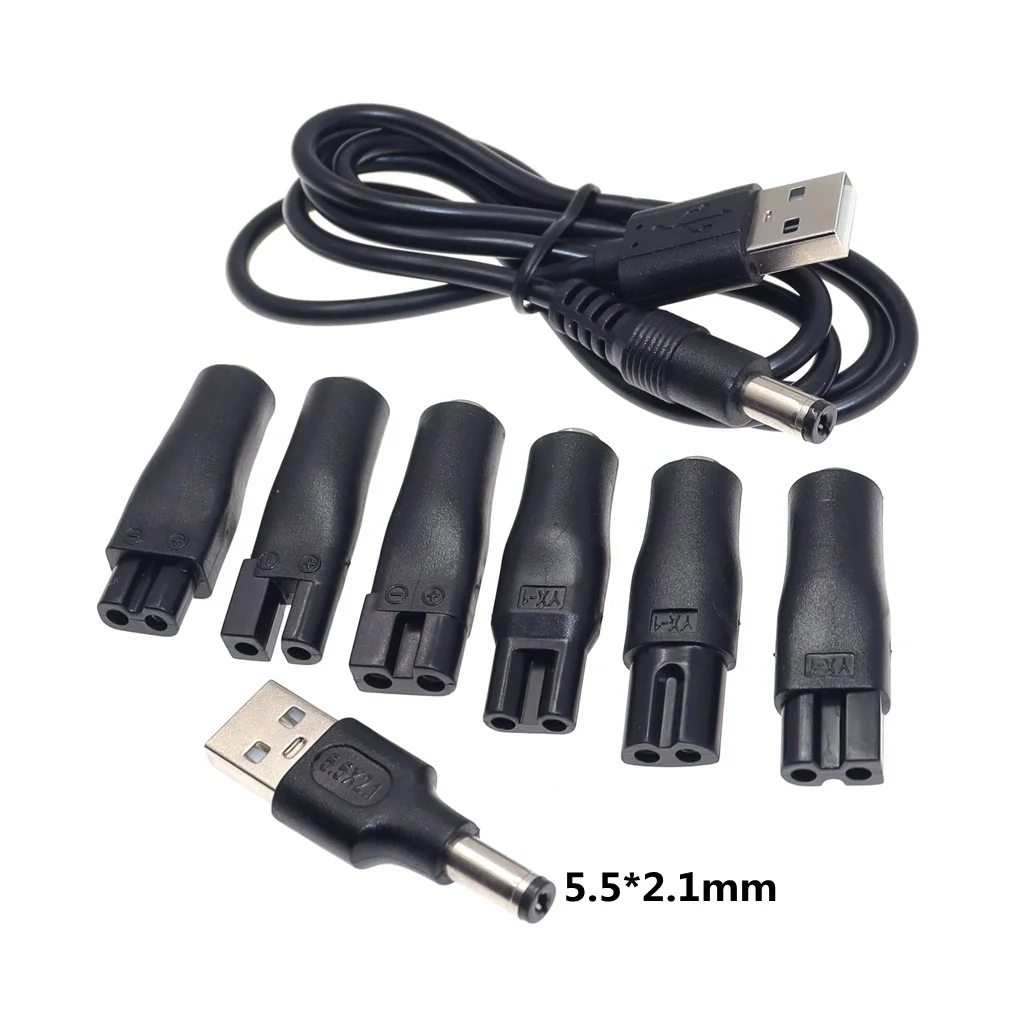 Men'S Grooming Trimmer - 8 stuks vervangende voedingskabels 5V oplader