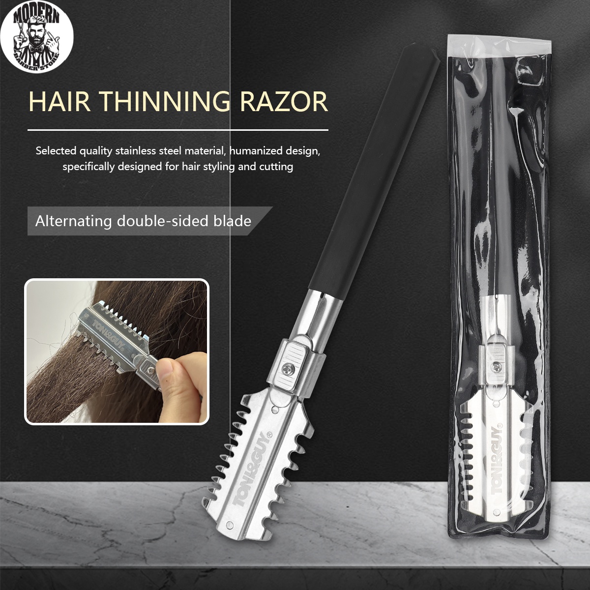 Men'S Grooming Trimmer - Salon Dubbele Rand Scheermes Haarknipmesjes Handmatige